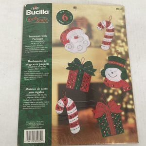 bucilla kwik kraft snowman felt ornament kit 85035